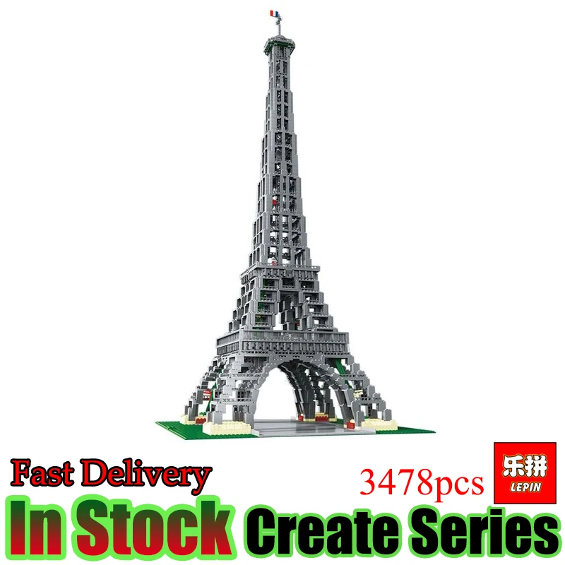 

LEPIN 17002 City Street Creator The Eiffel Tower Model Building Assembling Figures Brick Toys Compatible 10181