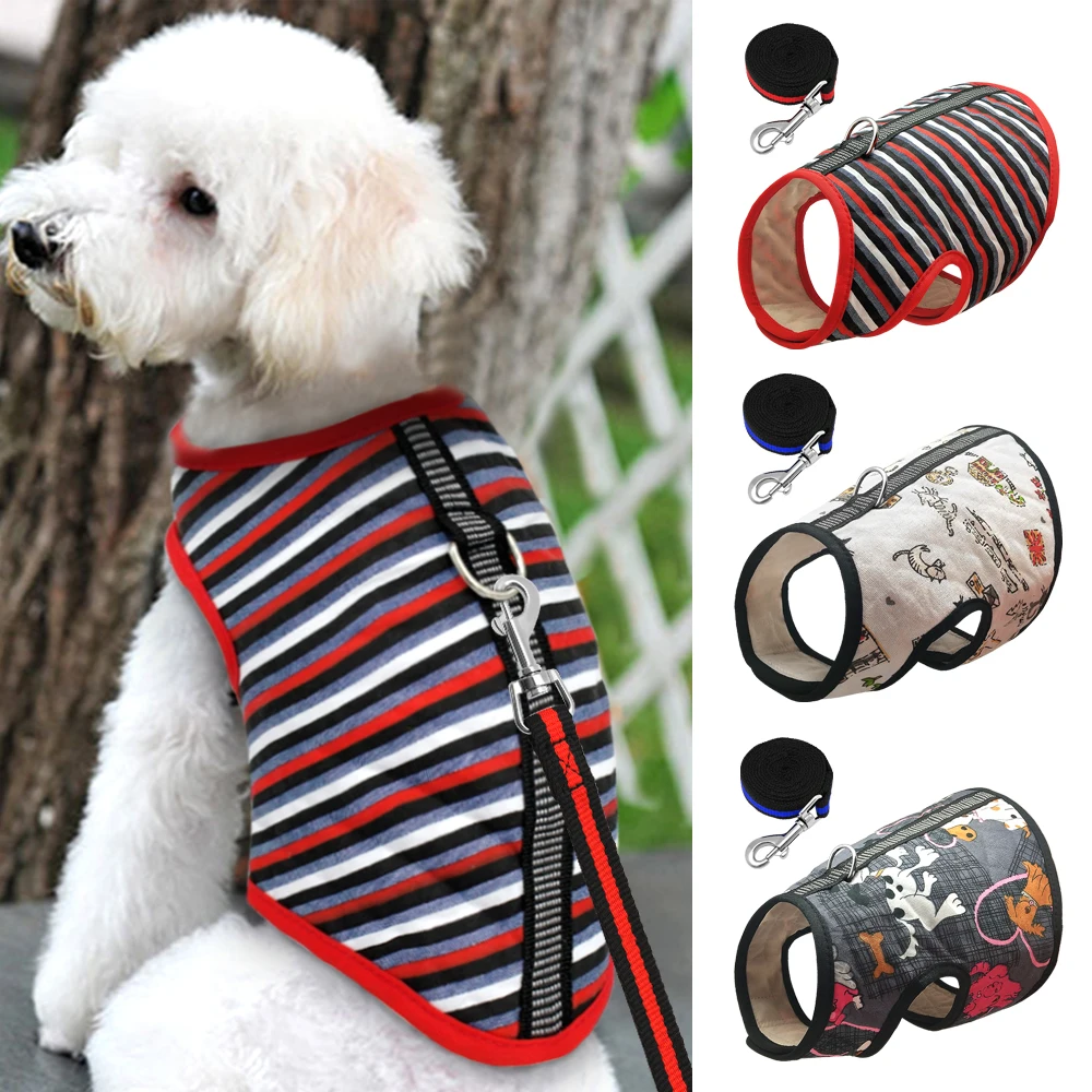 

Dog Harness and Leash Set Dogs Cat Vest Pet Clothes Jacket Escape Proof for Small Dogs Chihuahua Yorkies S M L