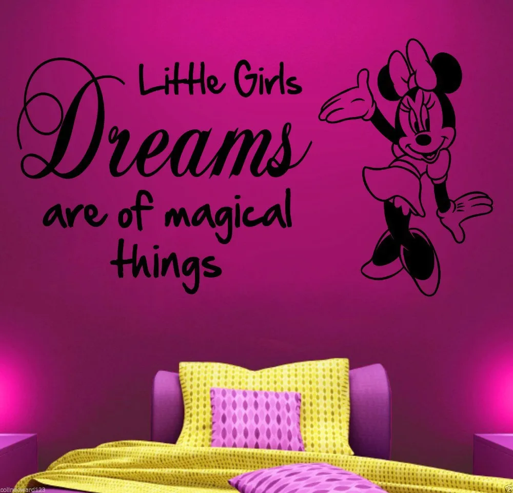 Popular Minnie Mouse Removable Kids Wall Sticker decor sticker Vinyl Decal For Children Nursery Room Home