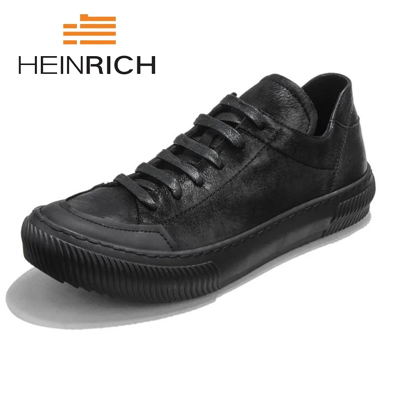 

HEINRICH 2018 New Men Fashion Casual Canvas Shoes Men Flats Shoes Breathable Lace-Up Men Sneakers Sapato Masculino Couro
