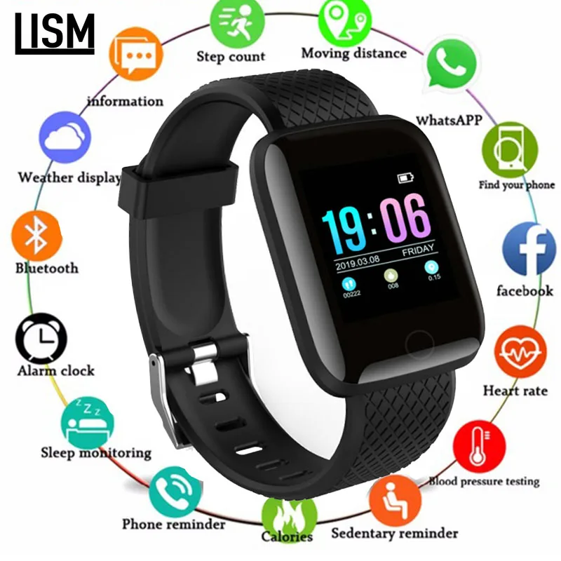 

2019 Smartwatch D13 Heart Rate Monitor Sport Watch Fitness Tacker Waterproof Men Women Smart Watches for Android Apple Phone