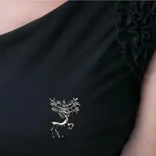 

Vintage Brooch Matte Gold Silver 2018 Matte Elk Brooch Art Christmas Badge Men Women Jewelry Scarf Garment Accessory Gifts