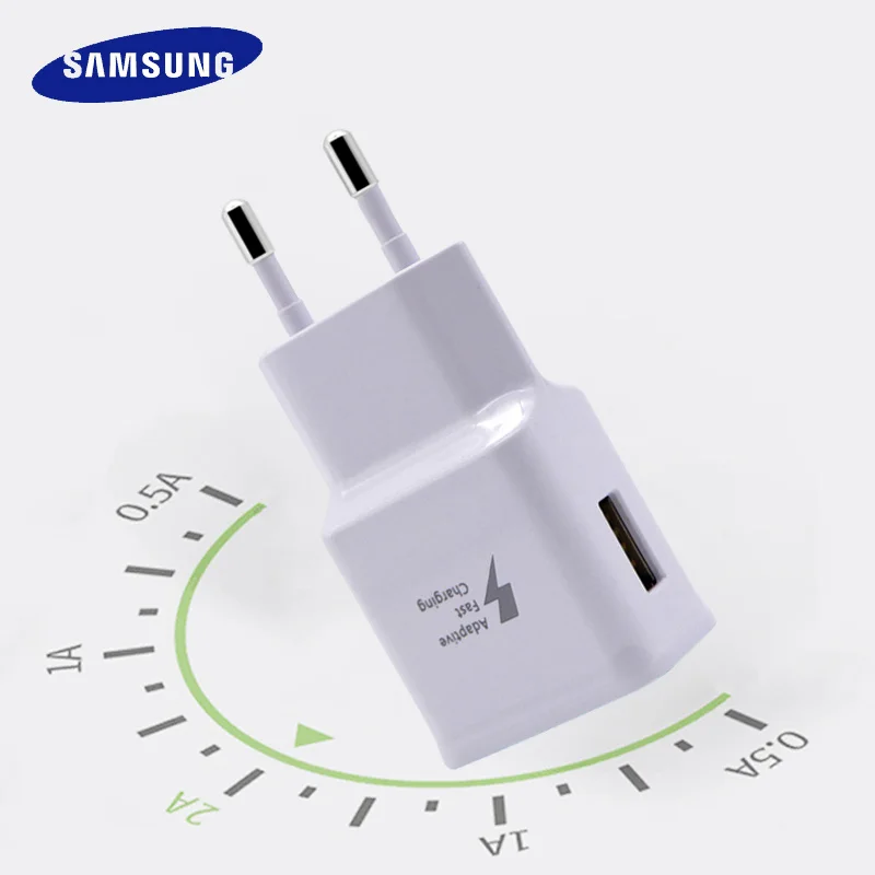 Быстрое зарядное устройство samsung с поддержкой интерфейса type-C/Micro USB модель ЕС для S9 S9+ S8 s8+ note8 Note 9 s7/s7 edge быстрое зарядное устройство