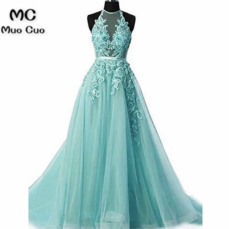 2018 A-LINE PROM DRESSES SPAGHETTI STRAPS APPLIQUE PROM DRESS EVENING DRESSES 566