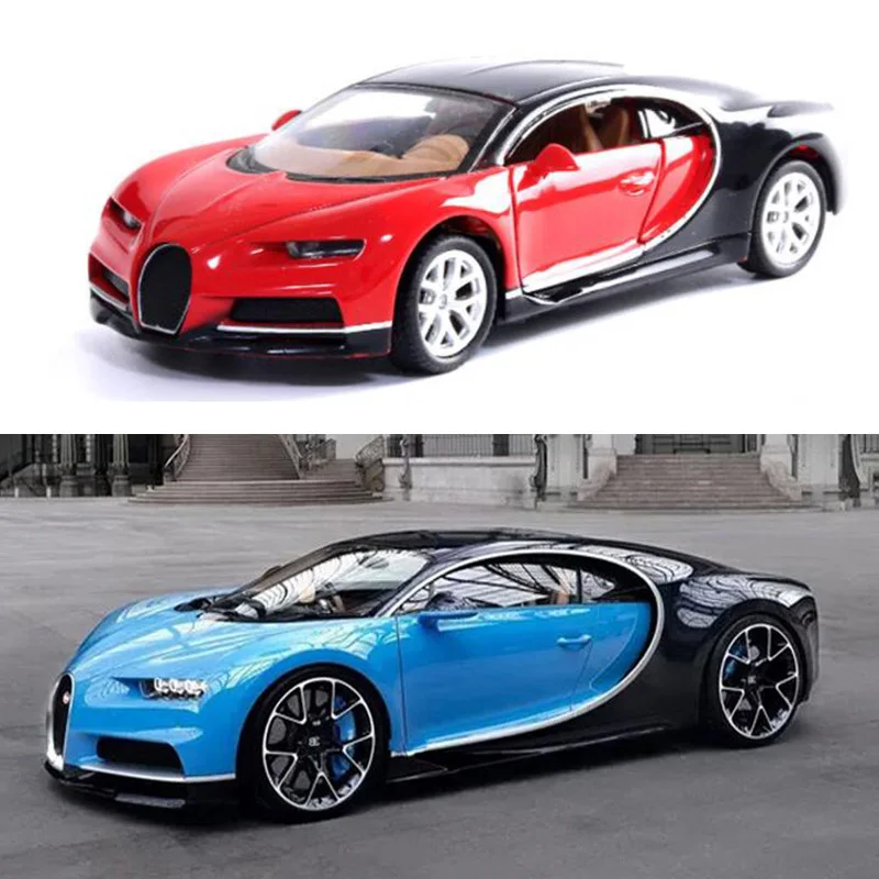 

1:32 Scale Toy Car Bugatti Chiron Metal Alloy Sports Car Diecasts Vehicles Model Miniature Toys For Children Collection Gifts