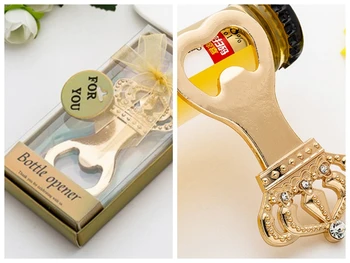 

(10 Pieces/lot) Royal Wedding Collection gifts for guests of Crown bottle opener favors for FairyTale theme Wedding Favors