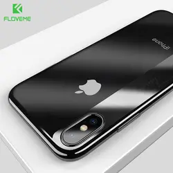 FLOVEME Мягкий силиконовый чехол для iPhone X iPhone 8 7 плюс роскошный покрытием чехол для iPhone 8 6 6s плюс крышка ясно телефон Capinhas Новый