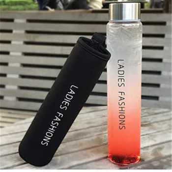 

Portable Korean Version Glass Cup Water Bottle Summer Outdoor Sport Water Cup Glass Water Bottles