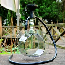 Акриловый круглый Водопровод набор кальян с трубой кальян Sheesha Chicha силиконовый шланг чаша металлические щипцы аксессуары вечерние подарок