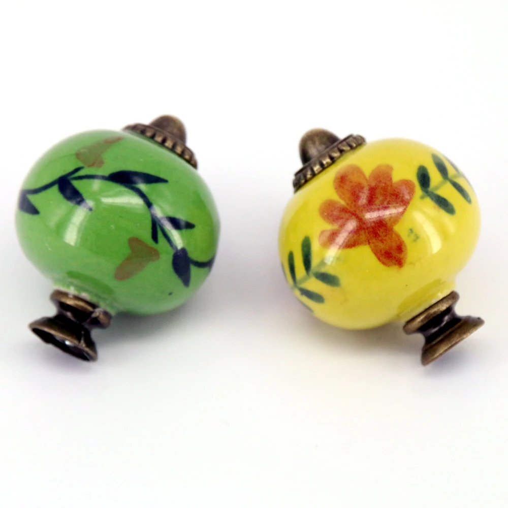 

37mm Round Ceramic Knobs Children Door Handle Porcelain Drawer Knobs Dresser Knobs Furniture Hardware