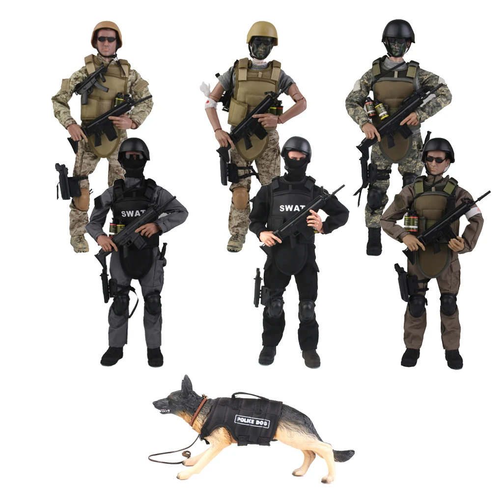 MagiDeal Simulation 1/6 весы овчарка с вращающейся на 360 головкой для 12 дюймовых экшн