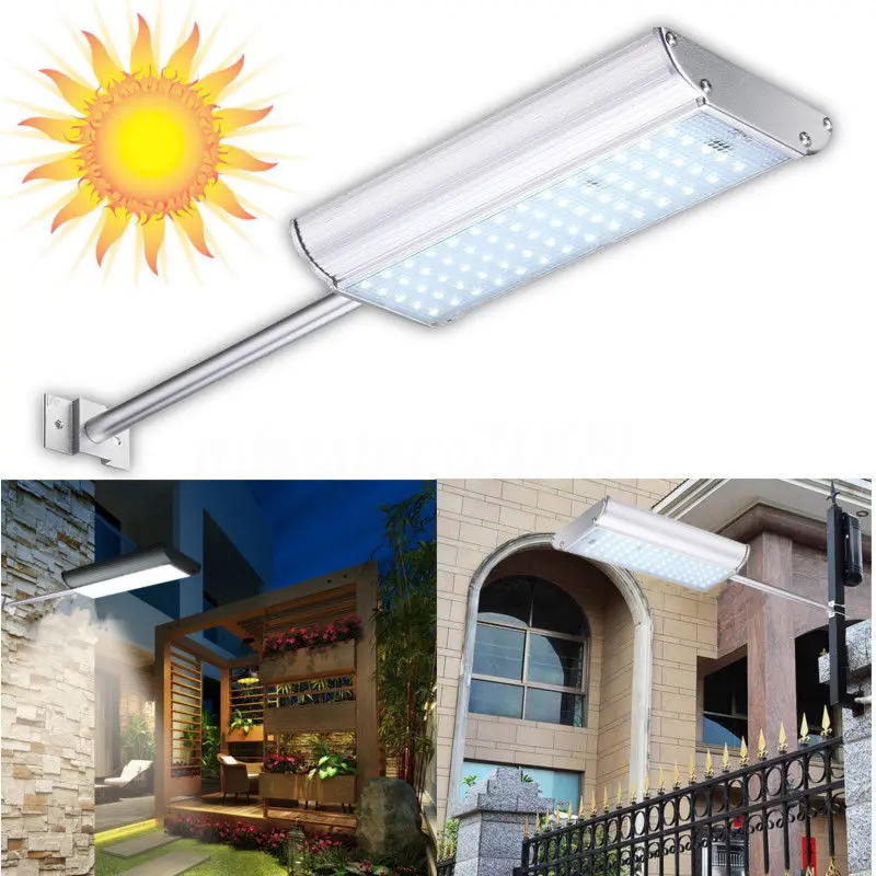 NIEUWE Solar 70 LED Bewegingssensor Licht Outdoor Tuinpad Straat Wandlamp Straat Lamp Waterdicht