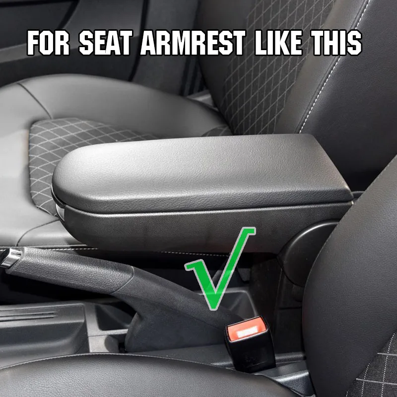 Car Armrest Cover Latch Center Console Lid For Seat Ibiza 6j Pu Leather Arm Rest Cap Auto Accessories Armrests Aliexpress