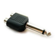 6,35 мм(1/4 дюйма) моно-штекер Jack на 2 RCA Female sokact Jack Splitter Audio AV Vedio Adapter