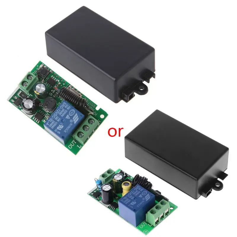 AC 220V 1CH RF 433MHz беспроводной пульт дистанционного управления модуль обучения код реле - Цвет: Зеленый