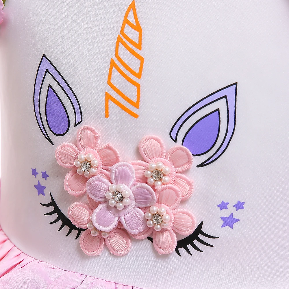 Colorful Unicorn Party Dress -Unicorn Fashion HTB1O557acfrK1Rjy1Xdq6yemFXaW