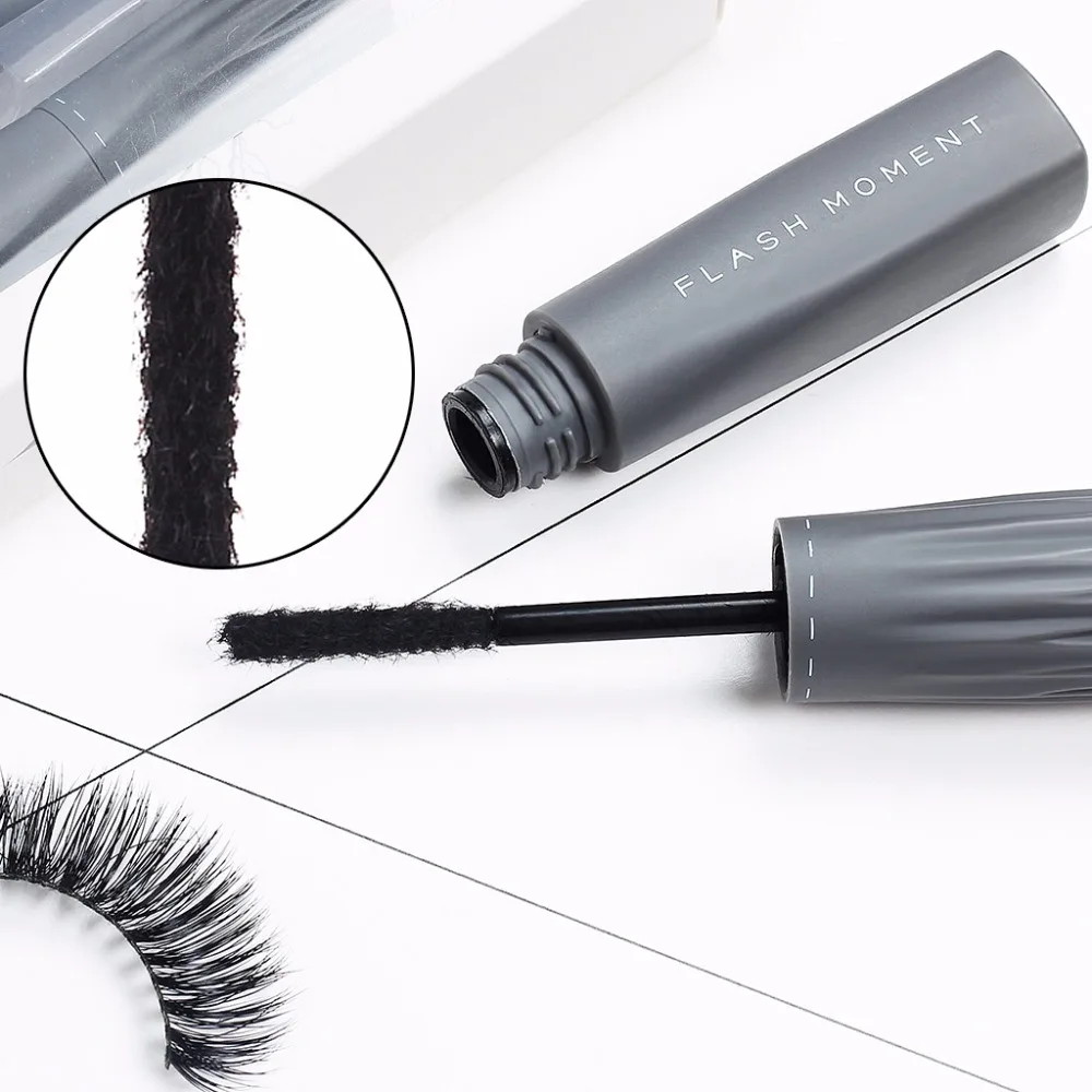 Flash Moment 2 Pcs Waterproof Fiber Mascara Black Curling Thick