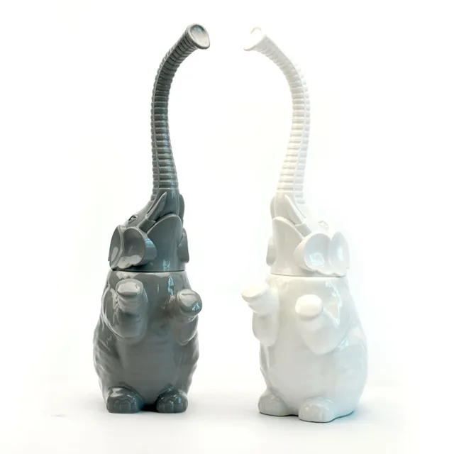 Lucky Elephant Ceramic Bathroom Toilet Brush Set Soft Lucky Elephant Ceramic Bathroom Toilet Brush Set Soft Bristle Cleaning