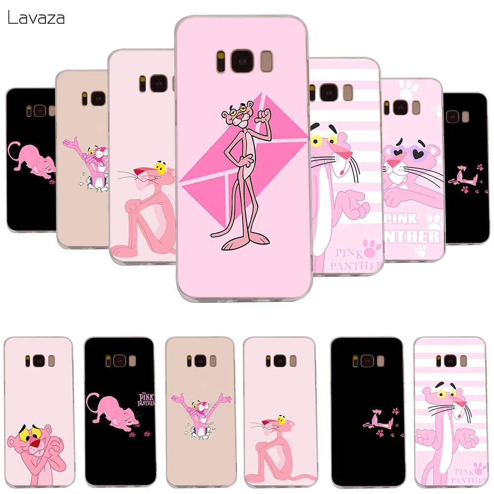 

YIMAOC lovely Pink Panther Soft Silicone Phone Case for Samsung Galaxy A10 A30 A40 A50 A70 M10 M20 M30 TPU Cover