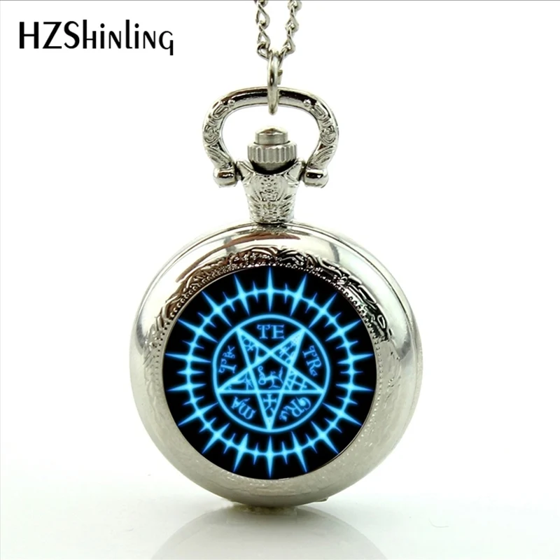 Newest Vintage Black Butler Pocket font b Watch b font Glass Dome Black Butler Contract Seal