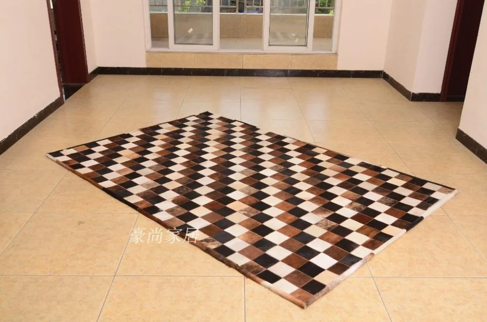 

Fashionable art carpet 100% natural genuine cowhide leather prayer carpet