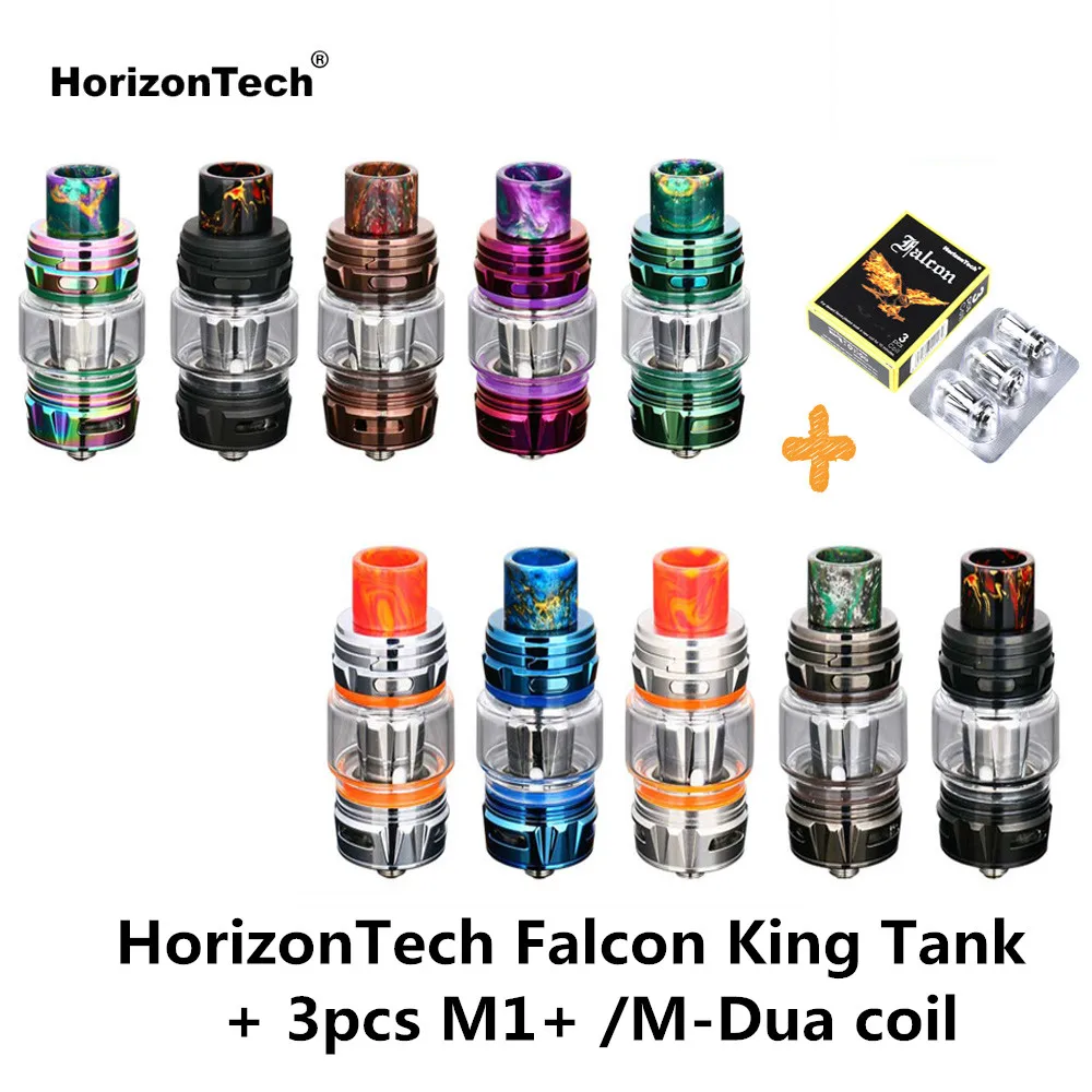 

Original HorizonTech Falcon King Tank Bulb Vape Tank 6ML Atomizer & 3PCS M1+ M-Dua Core Electronic Cigarette