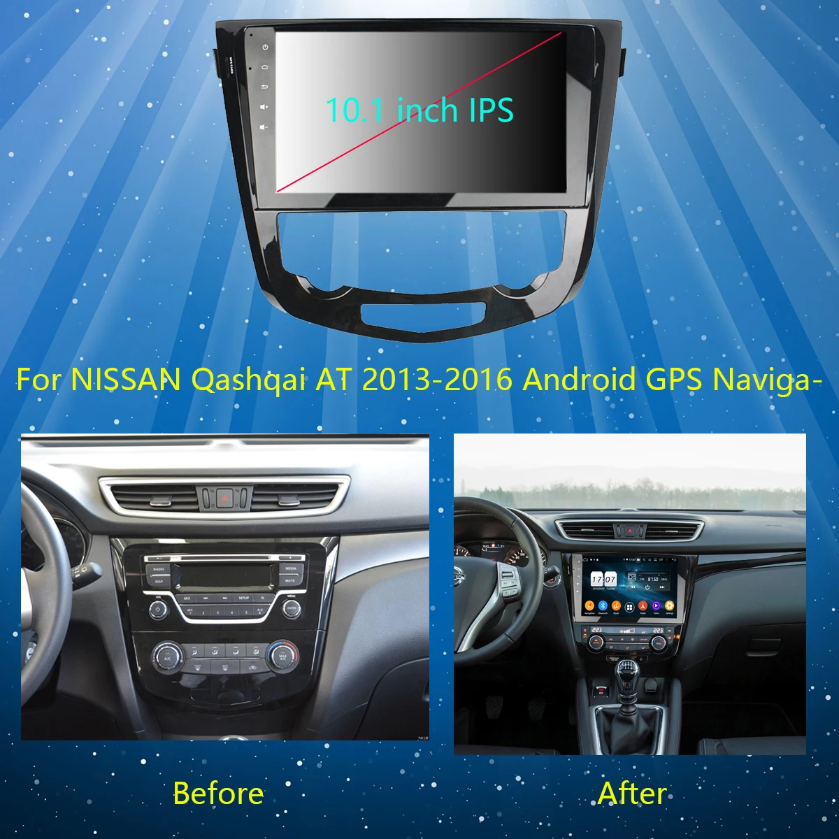 Discount 10.1"IPS 8 Core 4G+64G Android 9.0 Car DVD Radio GPS Navi For Nissan Qashqai X-Trail AT 2013-2018 DSP CarPlay Parrot BT Stereo 2