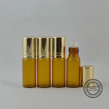 

Hot sale 50PCS / LOT 5ML fine brown bottles of perfume bottles go bead ball glass bottle fragrance bottle points bottling