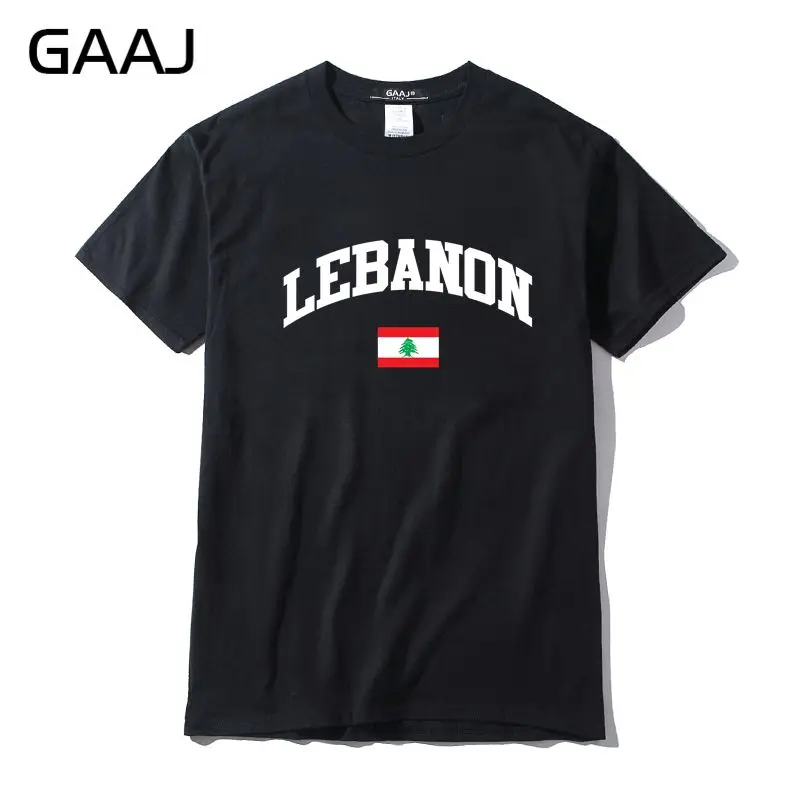 GAAJ Lebanon Flag Men T Shirt Tees Plus Size T shirts For Man T shirt