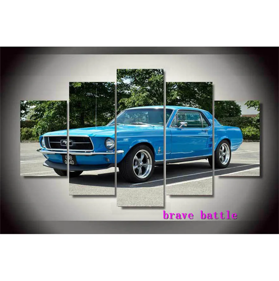 Ford Mustang Muscle Car Canvas Painting Living Room Home ...