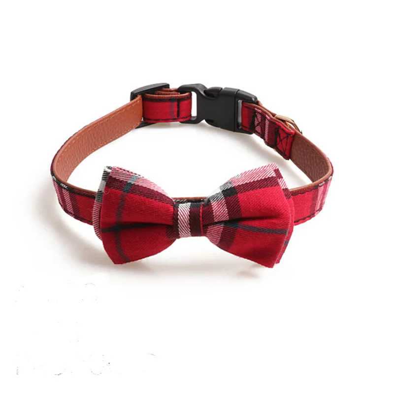 

New British plaid temperament fashion pet collar safety buckle design dog collar small large medium-sized dog AMD18107