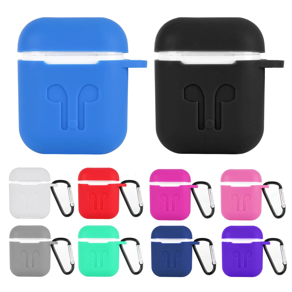 

Bluetooth Earphone Case For Apple iPhone Airpods Candy Color Soft Silicon Protect Shockproof Cover For Airpods 2 Charge Box Case