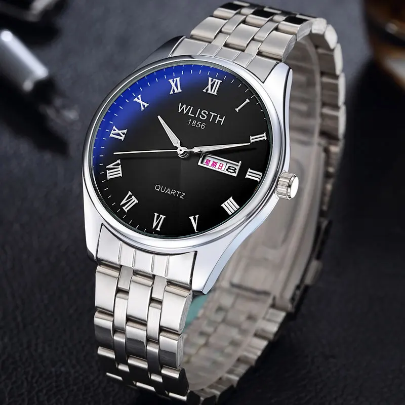 

Hot Sales Men Stainless Steel Strap Wrist Watch Street Fashion Waterproof Watches Casual WLISTH Quartz Watch For Student