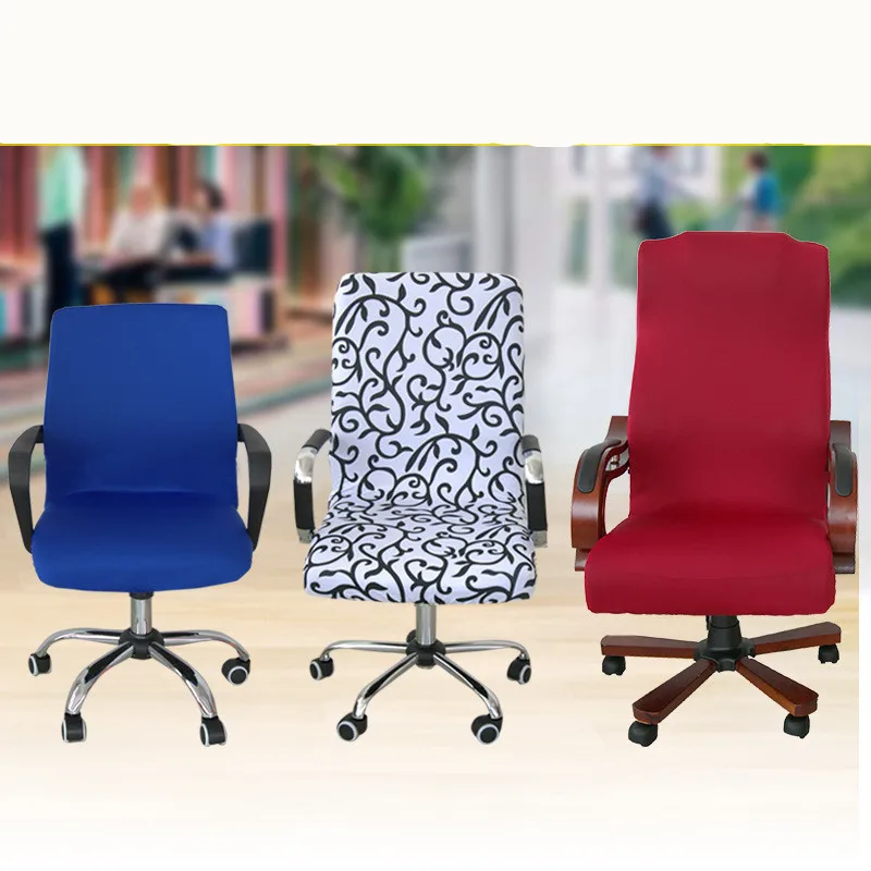 

Modern Computer Swivel Chair Cover Polyester Elastic Fabric Office Net Bar Chair Cover Easy Washable Removable