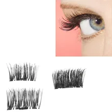 Ручной работы Поддельные 3D Магнитный ненастоящий ресницы прозрачные многоразовые ресницы для наращивания намагниченные ресницы Pestanas falsas