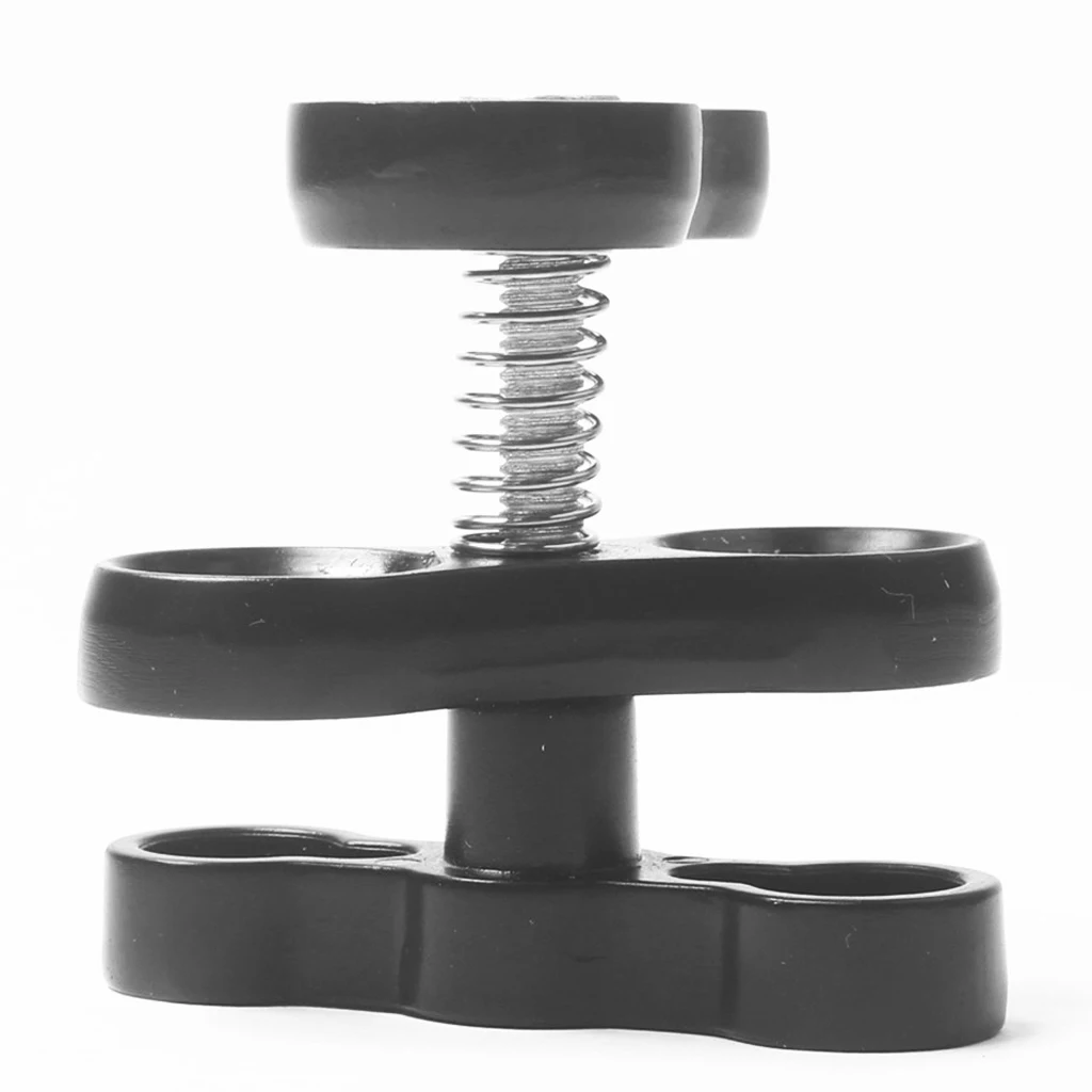2 Pieces/Set Scuba Diving Lights Butterfly Clip Ball Joint Arm Connector Clamp Mount Black Underwater Sports Accessories