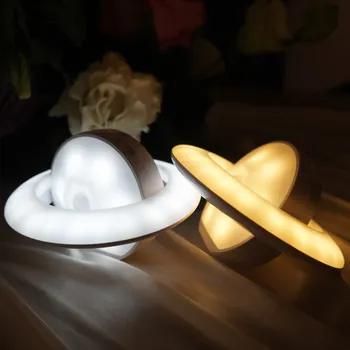 

New Style Bedroom Light 2Modes UFO 360 Degree Wireless Rotation PIR Motion Sensor Light Control LED UFO Nightlight Wall Lamp