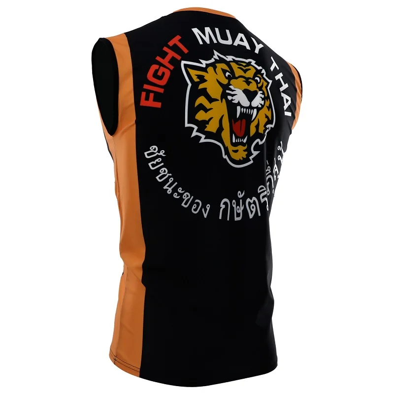 Tiger Rashguard ММА Муай Тай футболка мужская Спортивная майка с принтом аниме без рукавов компрессионные колготки боксерская рубашка Муай Тай Джерси