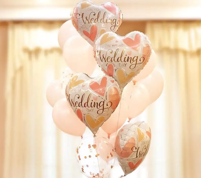 

Happy Wedding Heart Pink Princess Party Decoration Big Golden Crown Champagne Bottle Foil Balloon High School Ball Party Ballons