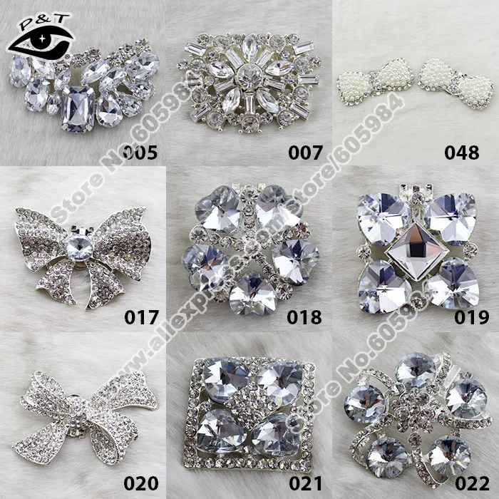 40 pcs/lot Mixed Design Clip On Shoe Clip Deco Ornament with Metal Clip