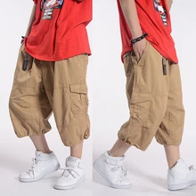 Мужские брюки карго, мужские тактические Спортивные штаны, 44, 46, 48, 50, мужские хлопковые брюки длиной до икры, повседневные однотонные брюки, свободные штаны в стиле хип-хоп