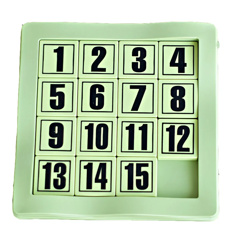 

4th-order digital Huarong Road Digital Huarong Road Sliding Mosaic Pupils'Mathematical Logic Thinking Training Intelligence Toys