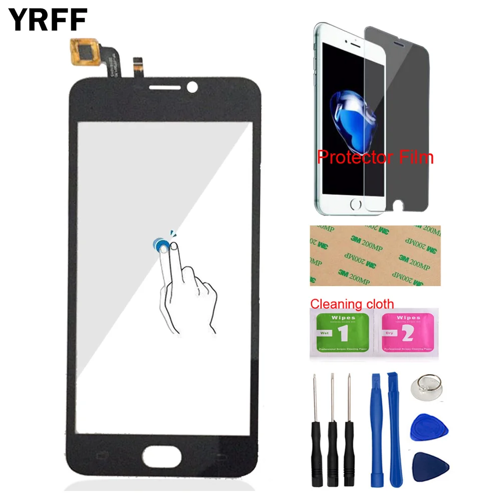 

YRFF 5.0 inch Touchscreen Front Touch Screen Digitizer Panel Glass For BlackView BV2000 BV 2000 Tools + Protector Film Adhesive