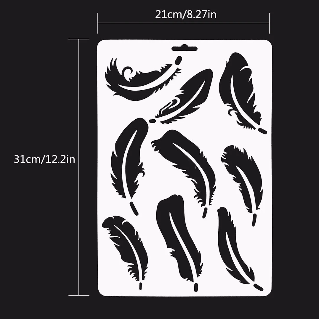 21pcs\lot New Bullet Journal Stencil Set DIY Drawing Painting Template Stencil Diary