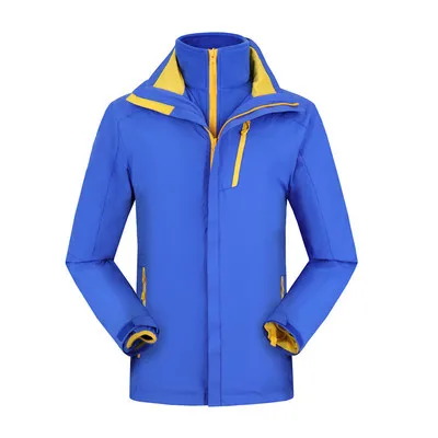Женские Водонепроницаемые куртки 3 в 1 для походов, Мужские дышащие флисовые пальто, походная одежда, куртки для охоты и альпинизма - Цвет: Men blue