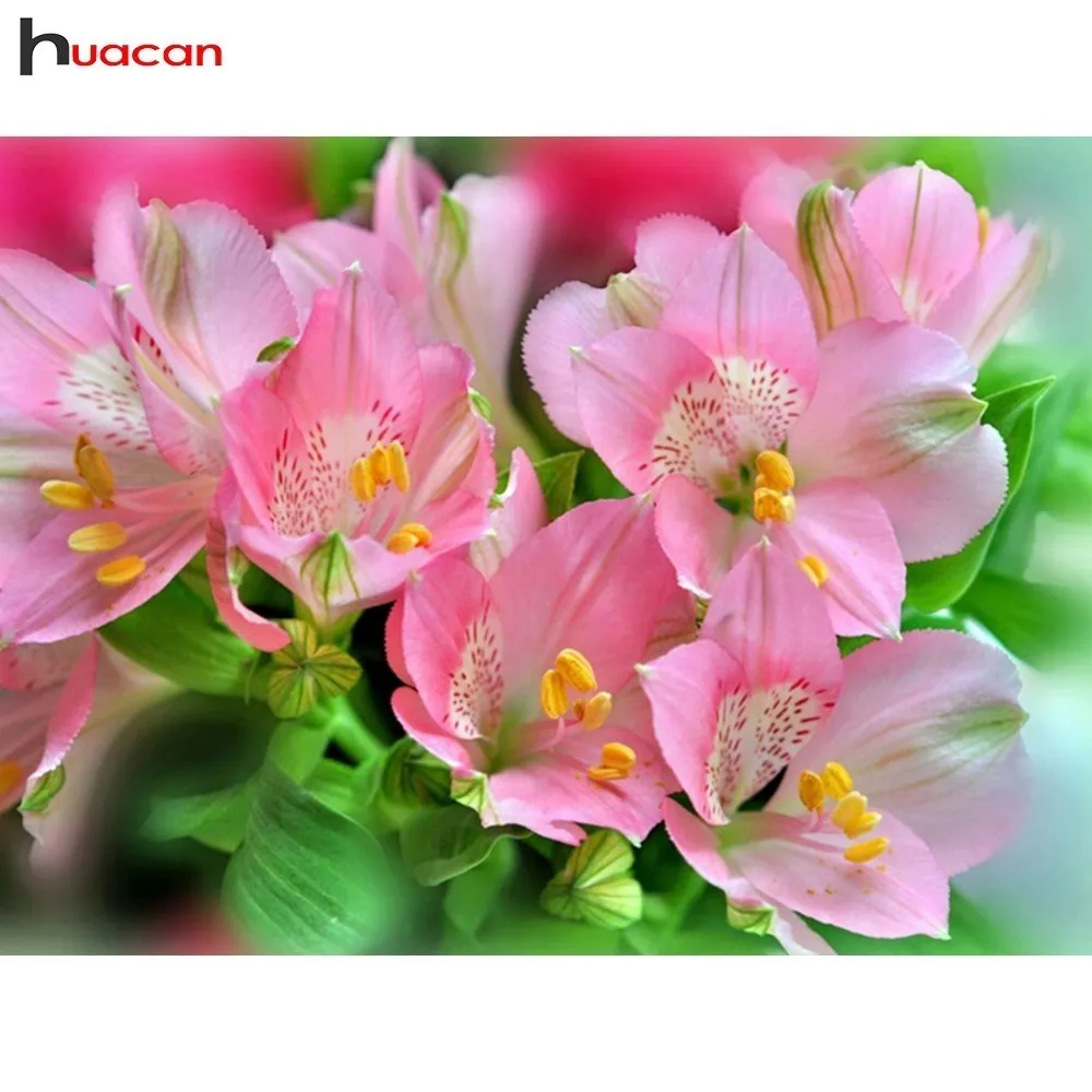 

HUACAN Diamond Mosaic Flower Picture Of Rhinestone 5d DIY Diamond Painting Cross Stitch Full Square Drill Home Decor