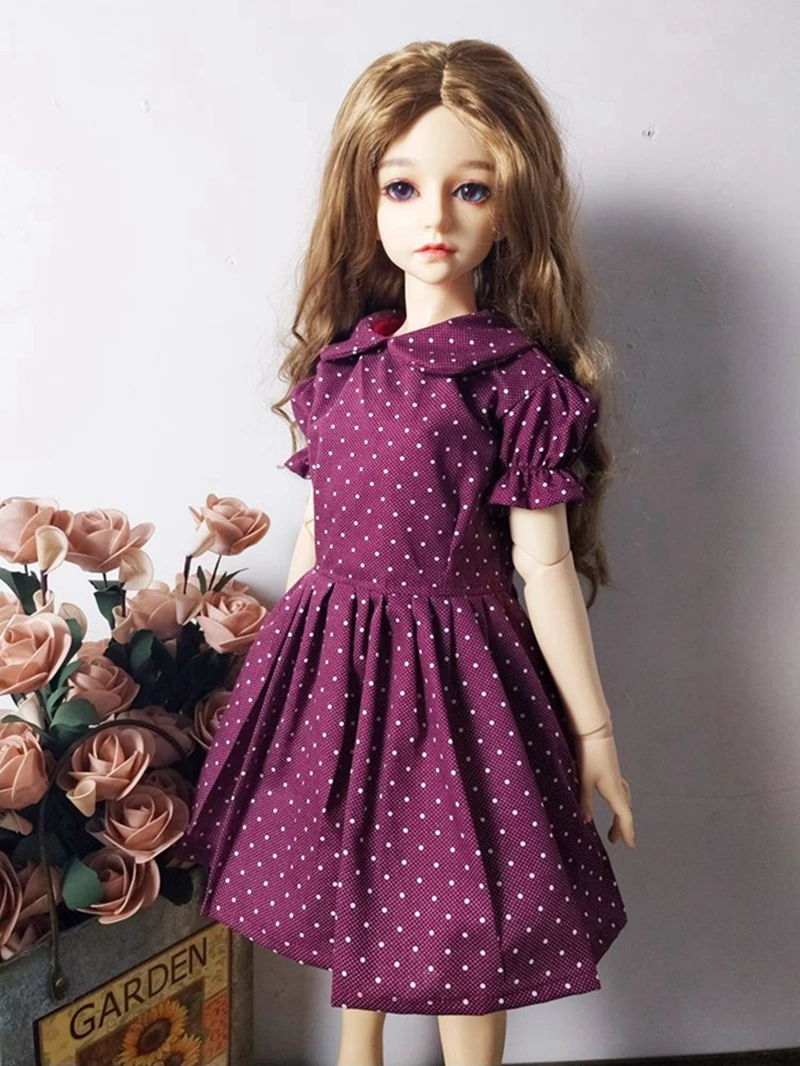 

Doll Clothes Fashion Dress And White Tights For BJD SD Doll Accessories Doll Cloth Accessories Gifts Retro Floral Skirts
