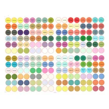 1 лист предварительно напечатанные бутылки эфирного масла крышки этикетки для крышек Круглый Круг наклейки с английскими надписями Красочные для масла Органайзер