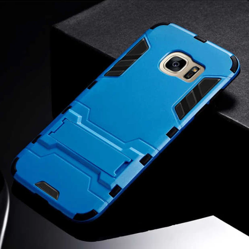 BROEYOUE чехол для samsung Galaxy A5 A7 A3 A5 A7 чехол Гибридный Силиконовый жесткий Железный человек резиновый Тонкий чехол Капа Fundas - Цвет: Blue