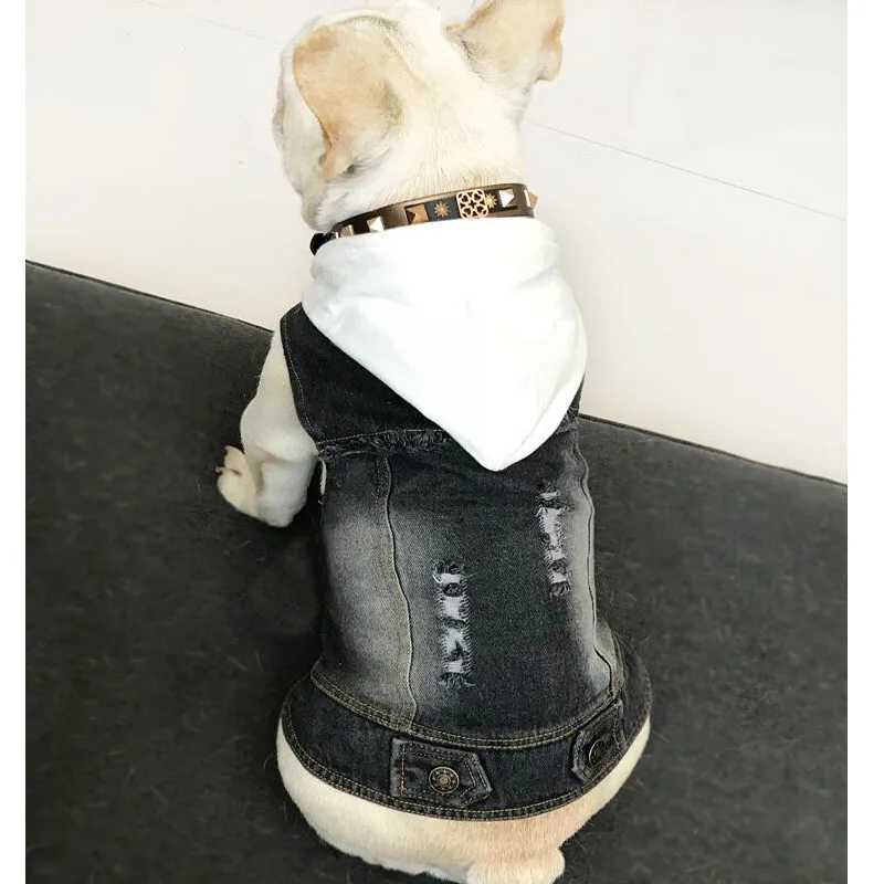 Домашняя одежда для животных для собак для маленьких средних собак Французский Бульдог-Мопс Чихуахуа джинсовая куртка Костюмы Одежда дропшиппинг